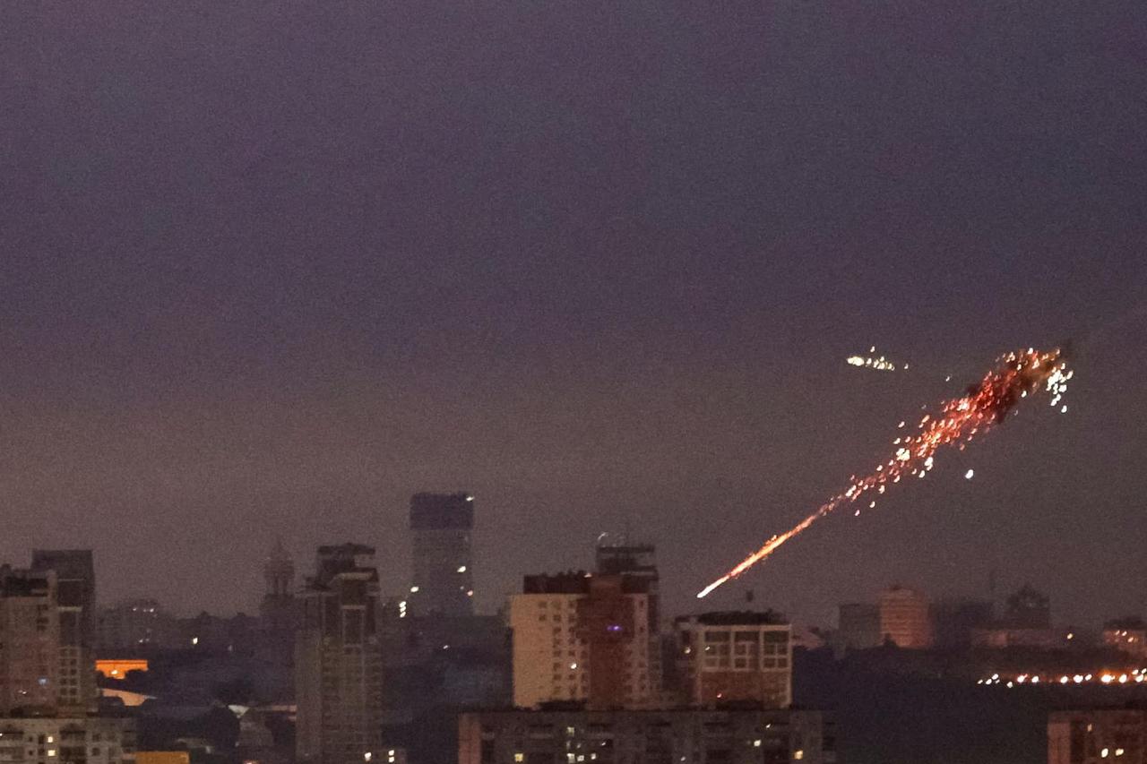 Russian missile and drone strike in Kyiv