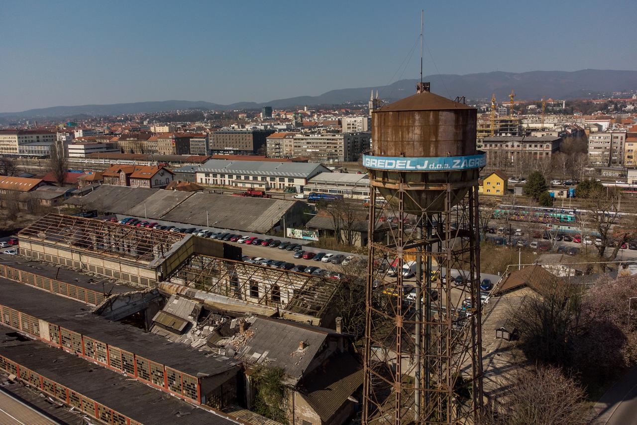 Ruševine nekadašnje tvornice Janko Gredelj snimljene iz zraka