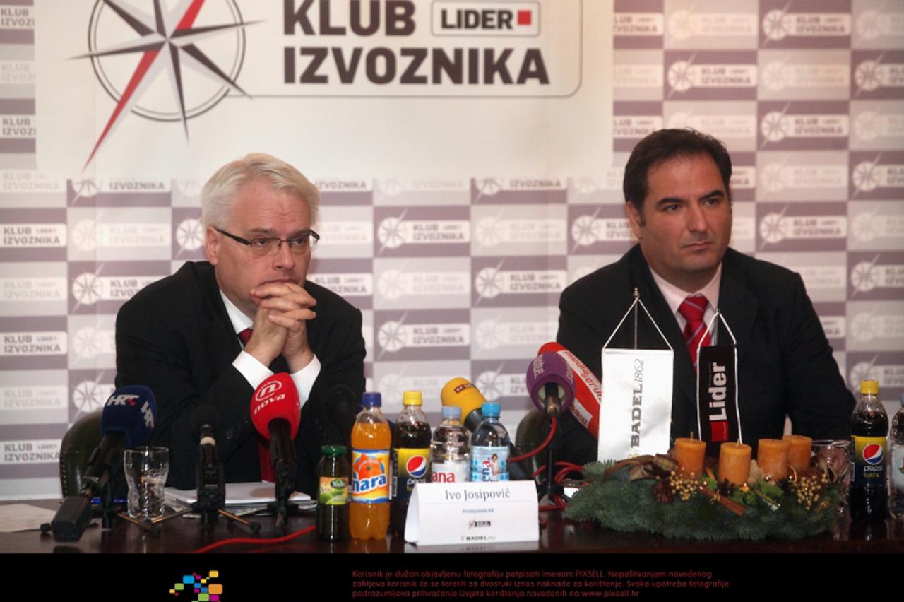 '10.12.2012., Zagreb - U Badelu 1862. odrzan je skup izvoznika na kojem je bio prisutan i predsjednik RH Ivo JosipoviÄ?.  Photo: Zarko Basic/PIXSELL'