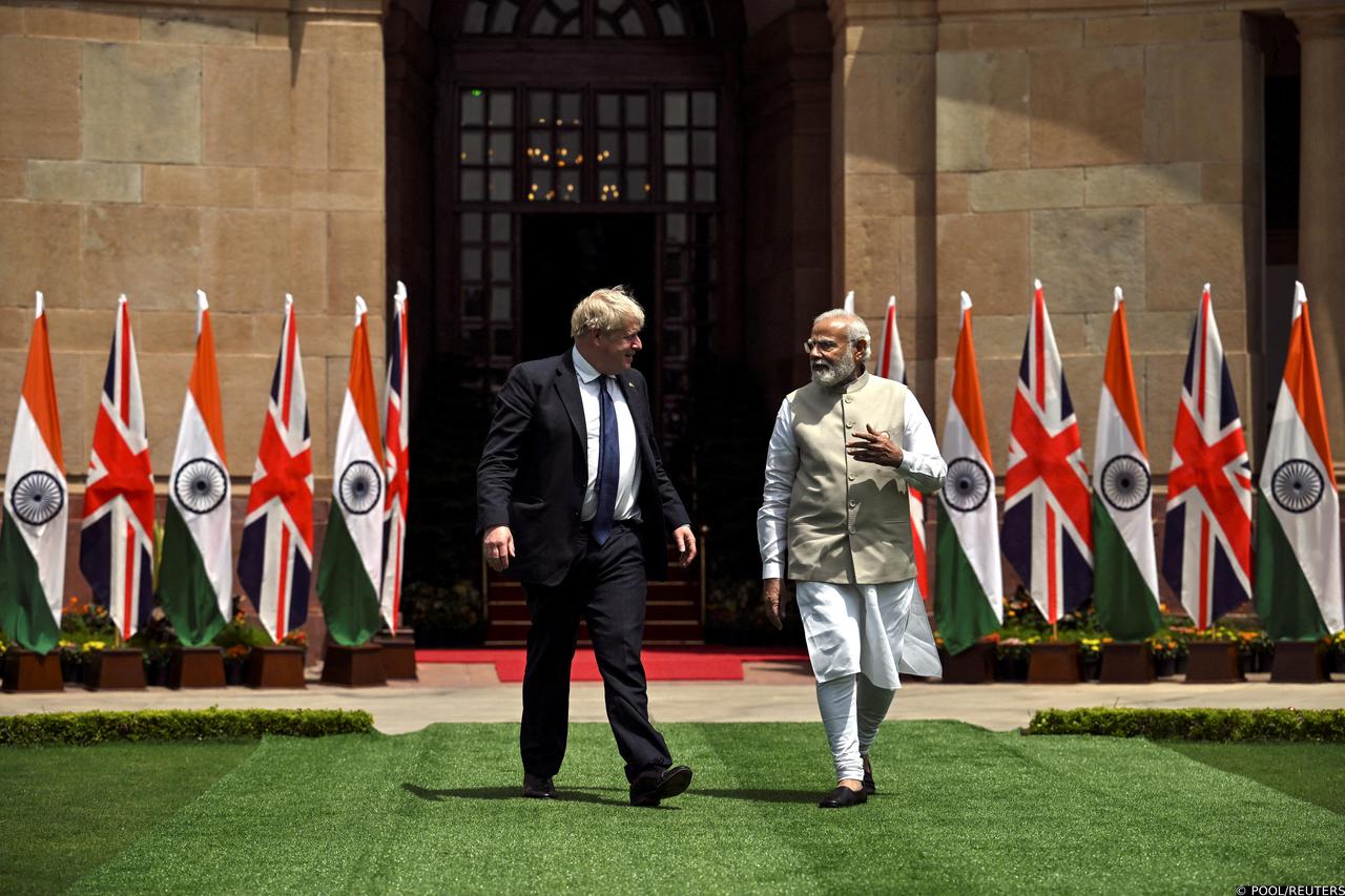 British Prime Minister Boris Johnson visits India