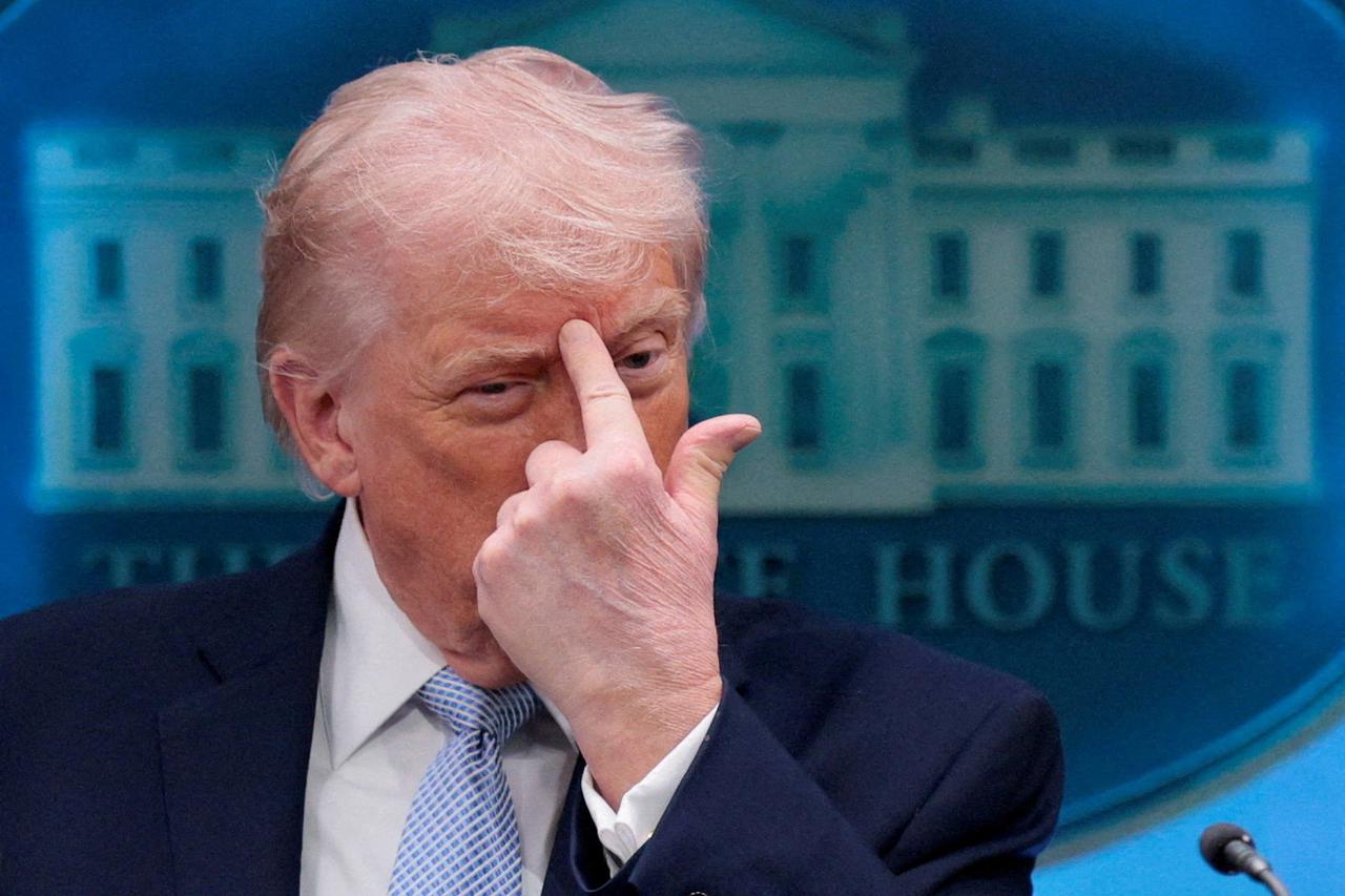 U.S. President Trump holds a press conference in the briefing room at the White House