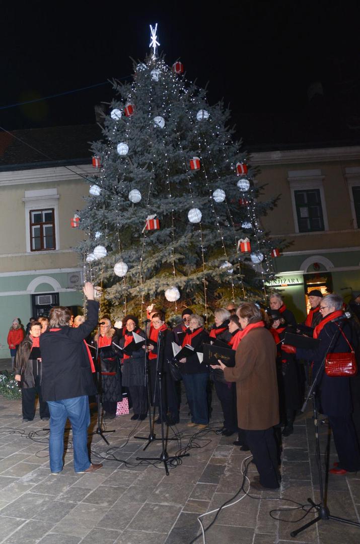 Pješačka zona u sisačkoj Radićevoj i Kranjčevićevoj ulici ukrašena je tisućama lampica za manifestaciju "Božić u gradu".


