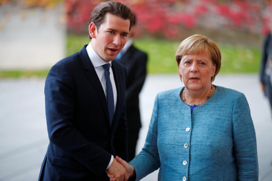 Sebastian Kurz i Angela Merkel