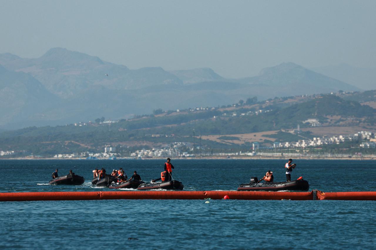 Mass crossings of migrants on foot and by sea from Morocco into Spanish territory, in Ceuta