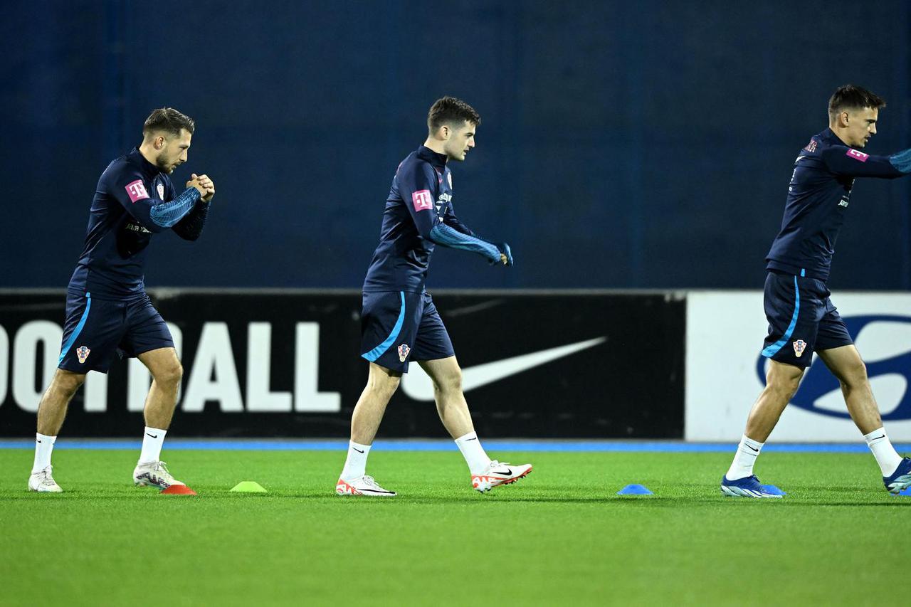 Zagreb: Trening nogometne reprezentacije prije utakmice protiv Latvije