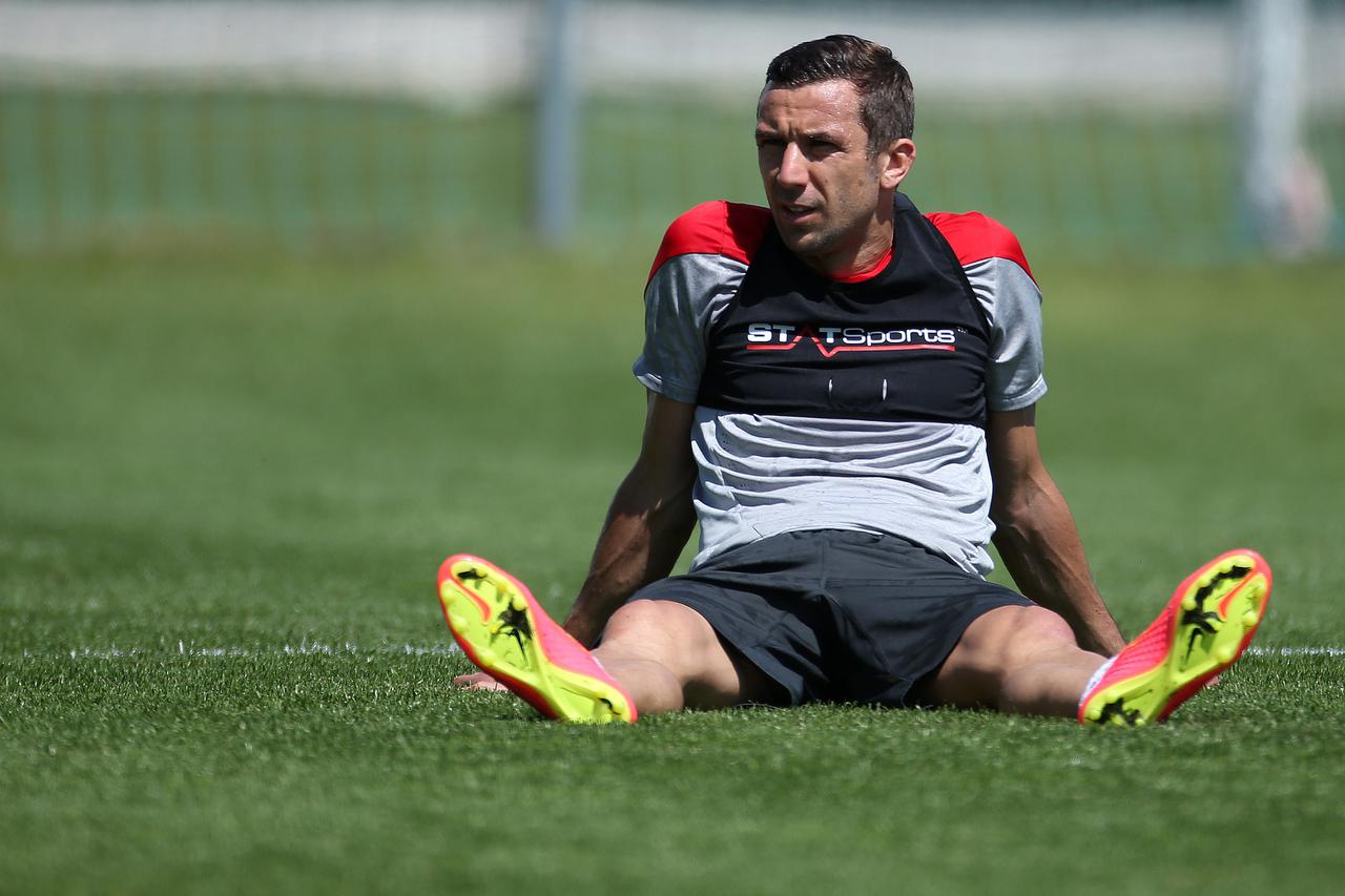 27.05.2014., Austrija, Bad Tatzmannsdorf - Jutarnji trening hrvatske nogometne reprezentacije uoci Svjetskog prvenstva 2014 u Brazilu. Darijo Srna. Photo: Igor Kralj/PIXSELL