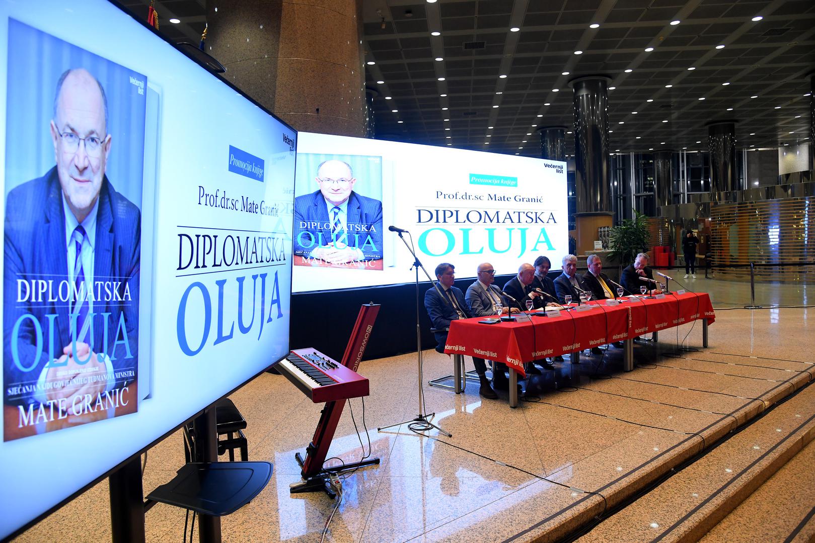 16.01.2023., Zagreb - U Nacionalnoj i sveucilisnoj knjiznici odrzana je promocija 2. dopunjenog izdanja knjige "Diplomatska oluja" Mate Granica. Photo: Josip Regovic/PIXSELL