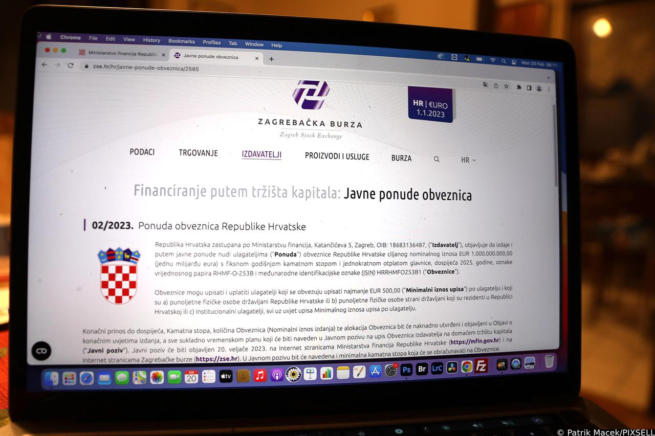 Zagreb: Objavljen poziv za upis narodnih obveznica