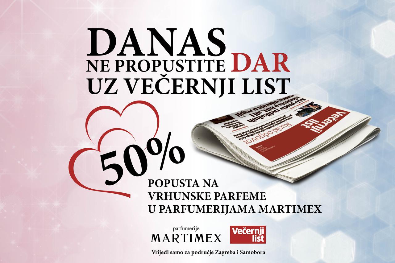 Večernji list donosi kupone za 50% popusta na Martimex parfeme