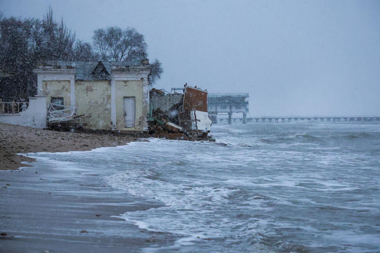 Aftermath of storm in Crimea
