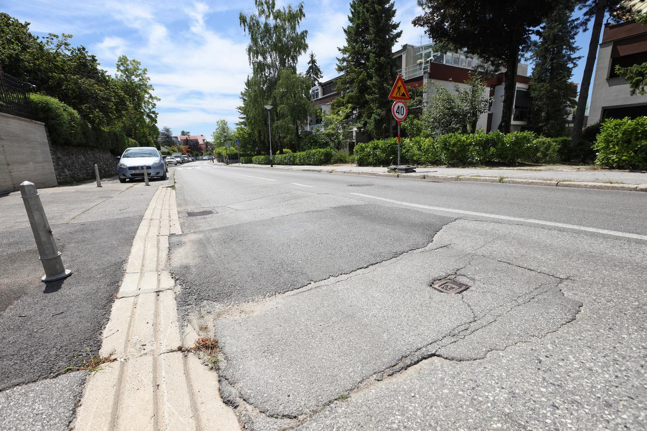 Zagreb: Ulica Tuškanac prepuna je rupa