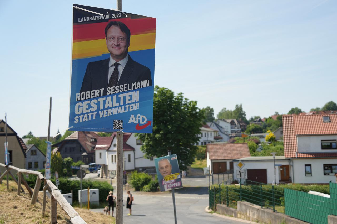 Far-right AfD wins vote to lead district in East German federal state of Thuringia for first time