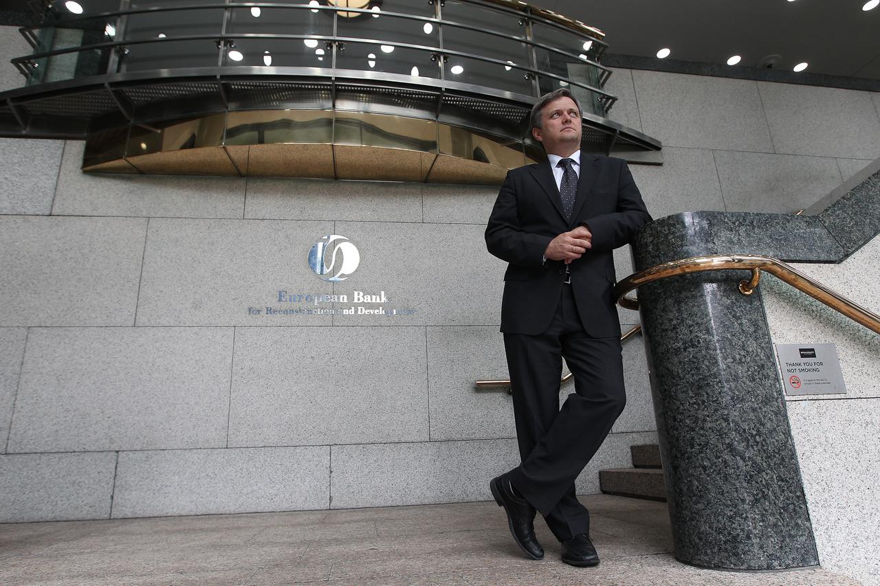 07.07.2014., London, Velika Britanija - Predsjednik Uprave Podravke Zvonimir Mrsic ispred zgrade EBRD-a u Londonu.