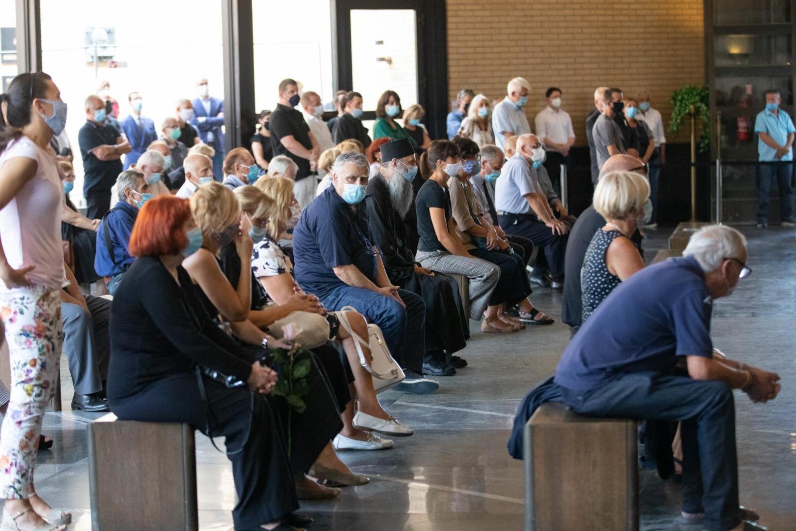 19.08.2020., Zagreb - Posljednji ispracaj nekadasnjeg saborskog zastupnika i sveucilisnog proferora Josipa Kregara na zagrebackom Krematoriju.
Photo: Davor Puklavec/PIXSELL