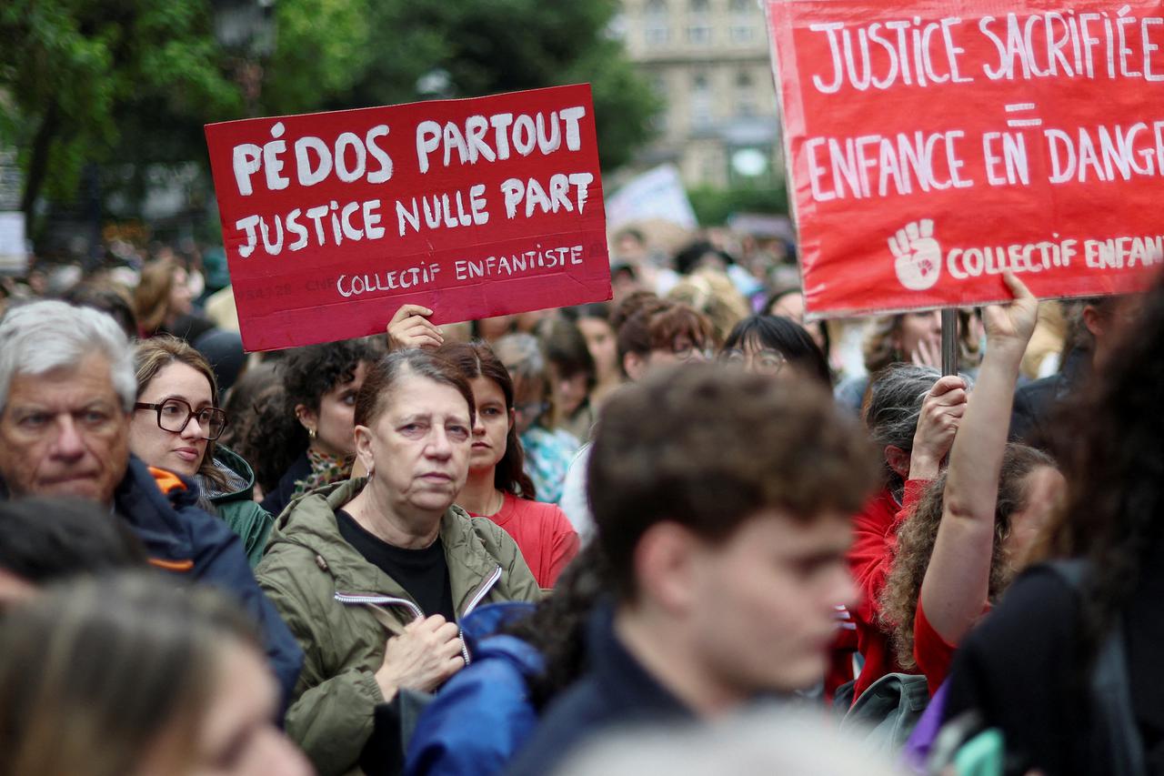 FILE PHOTO: Demonstration over the handling of previous complaints against the main suspect in the killing of 11-year-old Lyhanna, in Paris