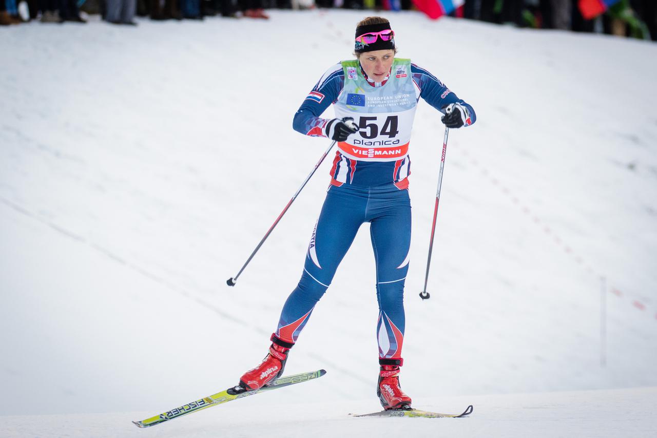SLO, FIS Weltcup Langlauf, Planica16.01.2016, Ski Stadion, Planica, SLO, FIS Weltcup Langlauf, Planica, Damen, 1,2 km Sprint, Qualifikation, im Bild Vedrana Malec (CRO) // during Qualification of Ladies 1,2 km Sprint of FIS Ski Cross Worls Cup at Ski Stad