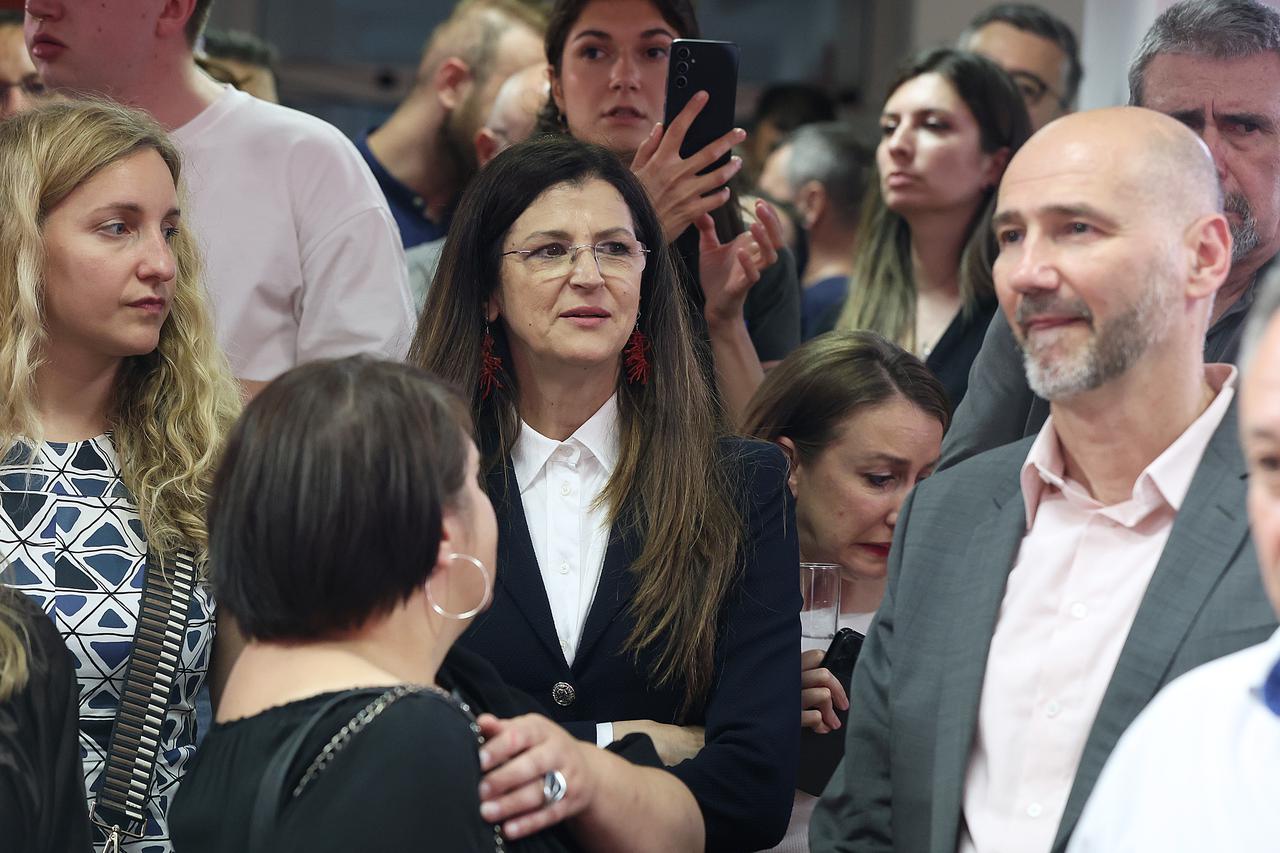 Zagreb: Slavlje u stožeru SDP-a nakon izbornih rezultata za Europski parlament