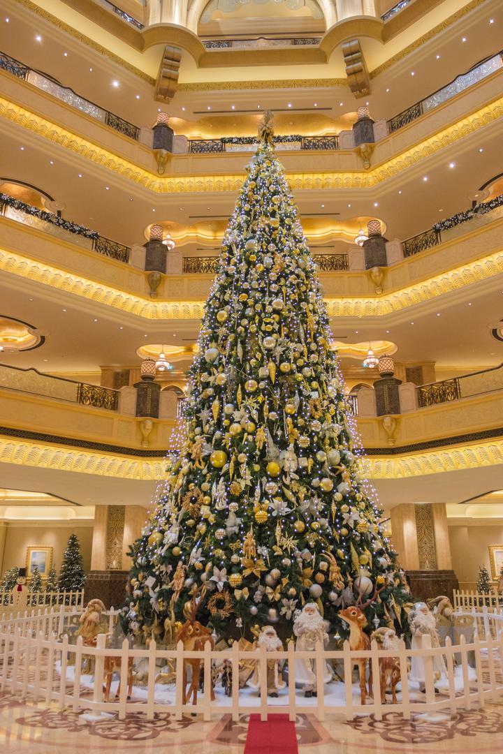Najskuplje božićno drvce okićeno je s ukrasima vrijednim preko 11 milijuna dolara (75 636 000 kuna), a postavljeno je u hotelu u Abu Dhabiju 2010. godine.