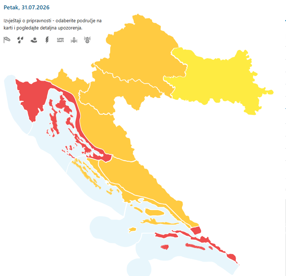 Upozorenje DHMZ-a
