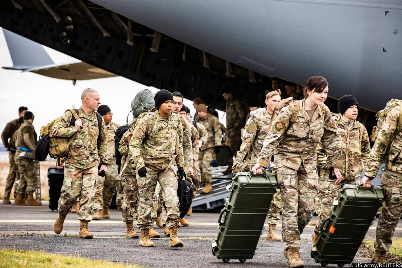 XVIII Airborne Corps Soldiers arrive in Wiesbaden in support of Partners and Allies in Europe