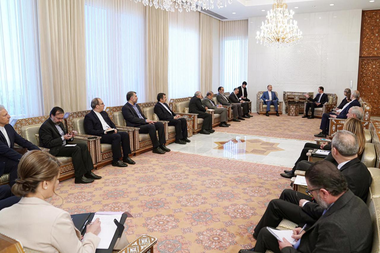 Iran's Foreign Minister Hossein Amir-Abdollahian meets with Syria's President Bashar al-Assad in Damascus