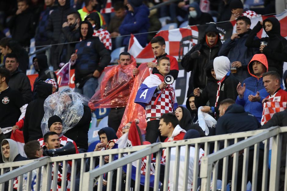 Zagreb: Navijači na nogometnoj utakmici Lige nacija, Hrvatska - Švedska
