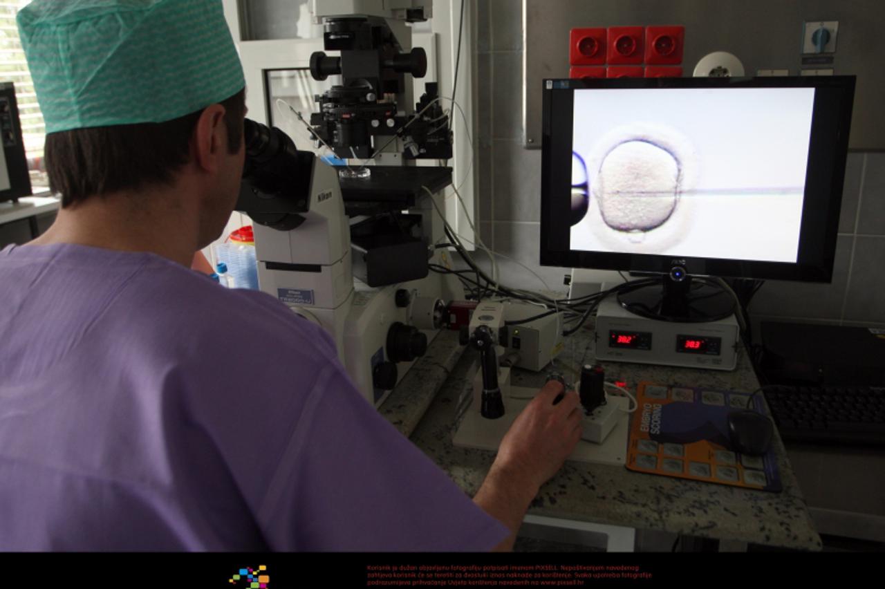 '29.03.2010., Maribor, Slovenija - Par radi loseg zakona o potpomognutoj oplodnji odlazi iz Hrvatske u Sloveniju na umjetnu oplodnju. Doktor u opcoj bolinici u Mariboru kaze da se sve vise i vise hrva