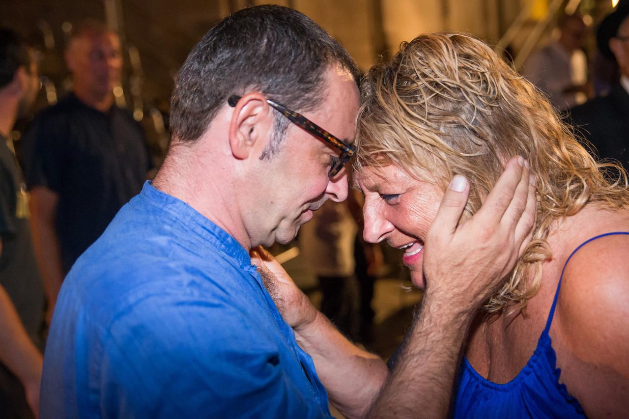 09.08.2014., Dubrovnik - Party za glumce i gledatelje nakon premijere Dunda Maroja u restoranu Poklisar. Kresimir Dolencic i Mani Gotovac.  Photo: Grgo Jelavic/PIXSELL