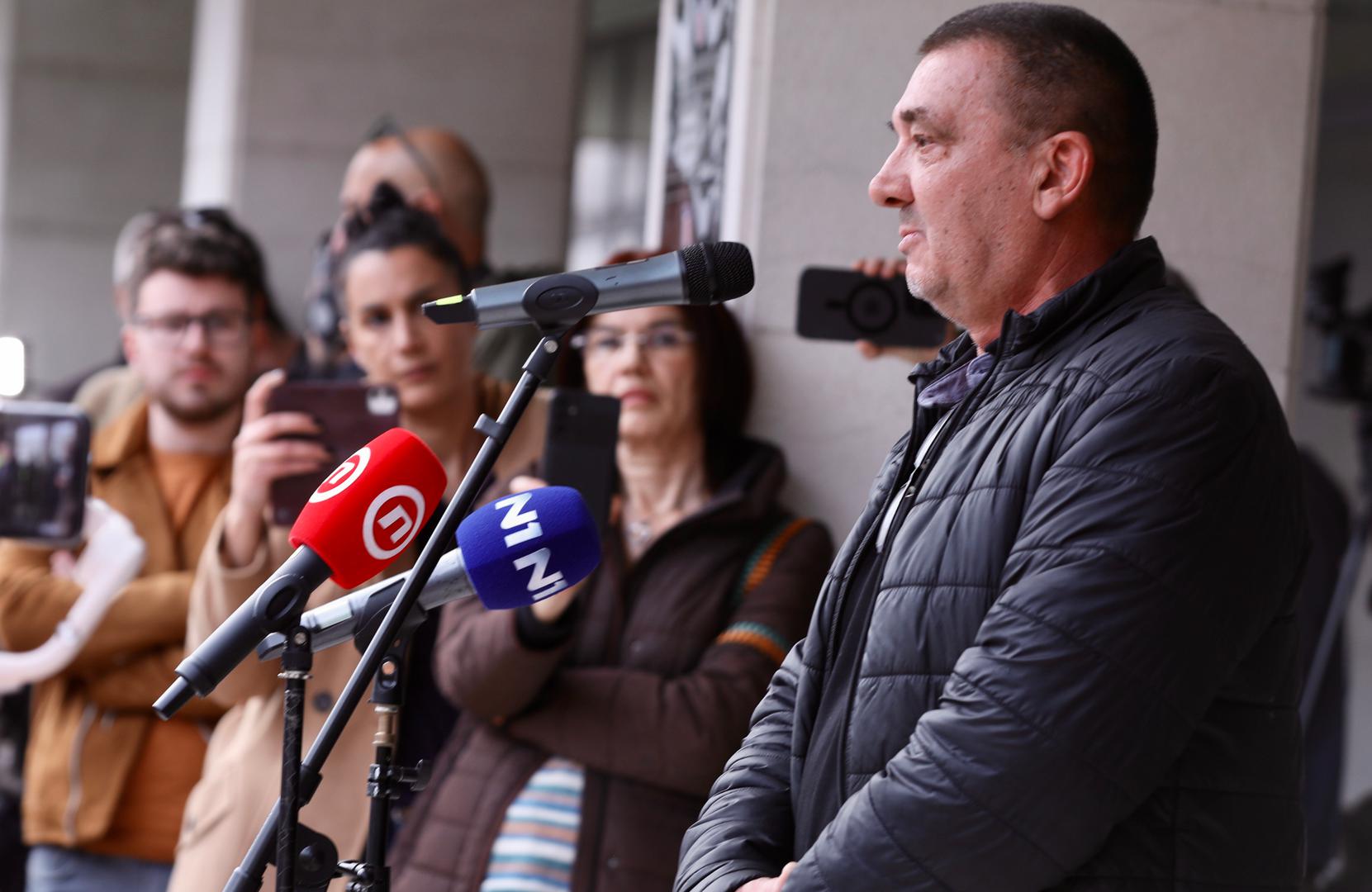 28.02.2024., Split - ispred Zupanijskog suda u Splitu odrzan je mirni prosvjed 'danas Luka, sutra JA' u cast tragicno preminulom 22-godisnjem Luki Bancicu. Photo: Ivo Cagalj/PIXSELL Photo: Ivo Cagalj/PIXSELL