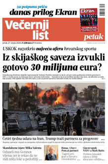 Večernji list naslovnica