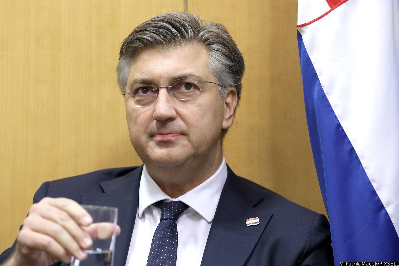 24.10.2023., Zagreb - Premijer Andrej Plenkovic dosao je u Sabor i u nastavku sjednice podnosi godisnje izvjesce Vlade Republike Hrvatske.   Photo: Patrik Macek/PIXSELL