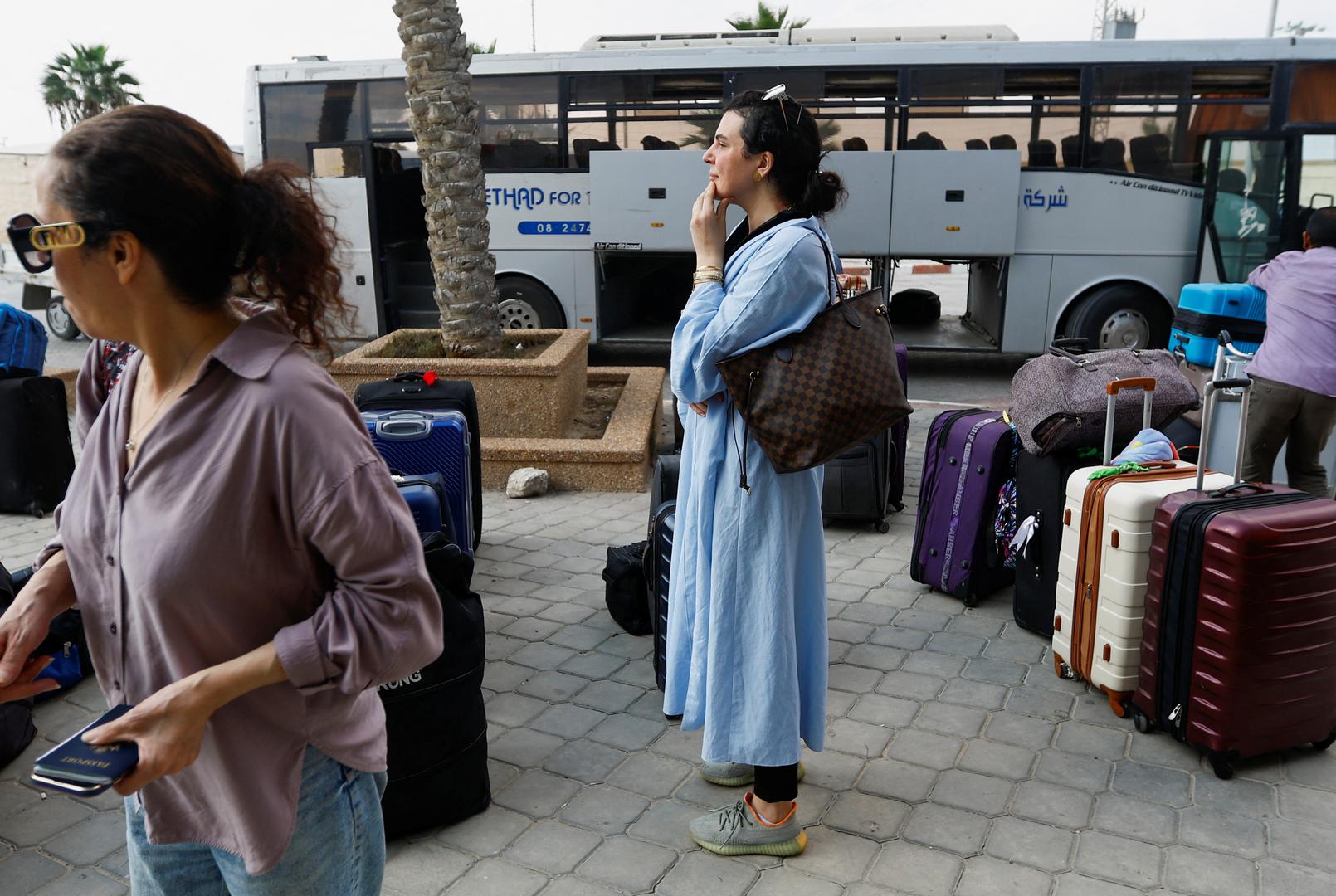 Suzan Besaiso, a Palestinian holding a U.S. passport, waits for permission to leave Gaza, amid the ongoing conflict between Israel and Palestinian Islamist group Hamas, at the Rafah border crossing with Egypt, in Rafah in the southern Gaza Strip, November 2, 2023. REUTERS/Ibraheem Abu Mustafa Photo: IBRAHEEM ABU MUSTAFA/REUTERS