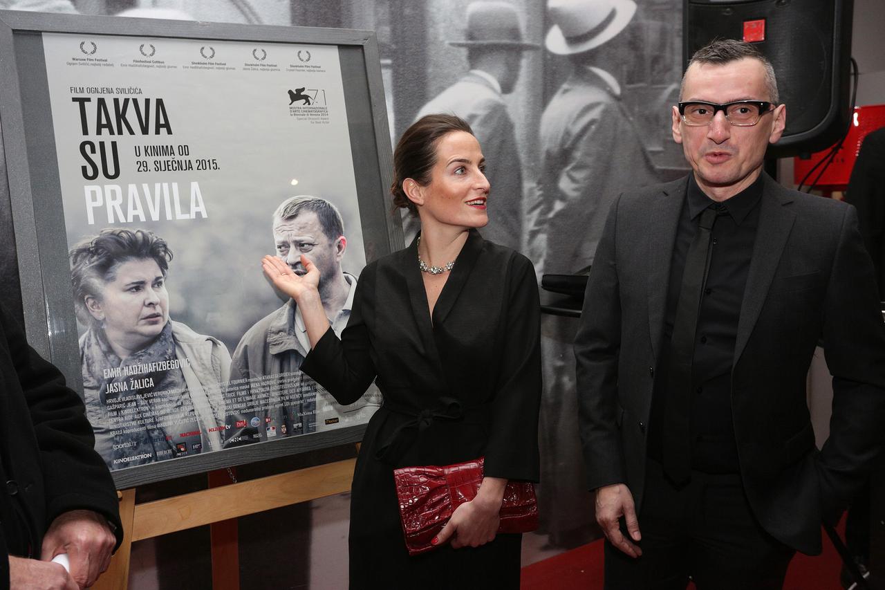 26.01.2015., Zagreb - U kinu Europa odrzana  premijera filma Takva su pravila, redatelja Ognjena Svilicica. Janja Kralj, Ognjen Svilicic.  Photo: Zarko Basic/PIXSELL