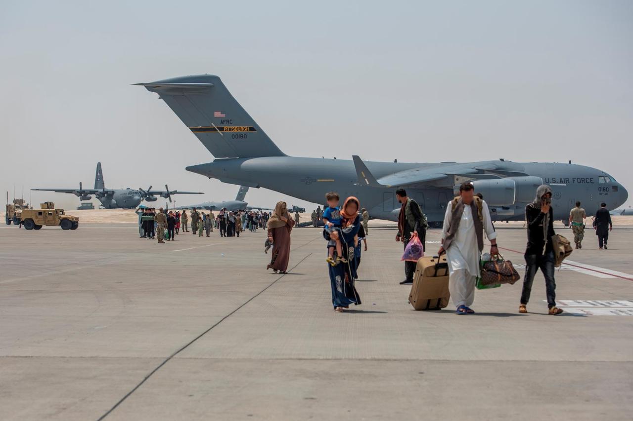 Evacuation from Hamid Karzai International Airport in Kabul
