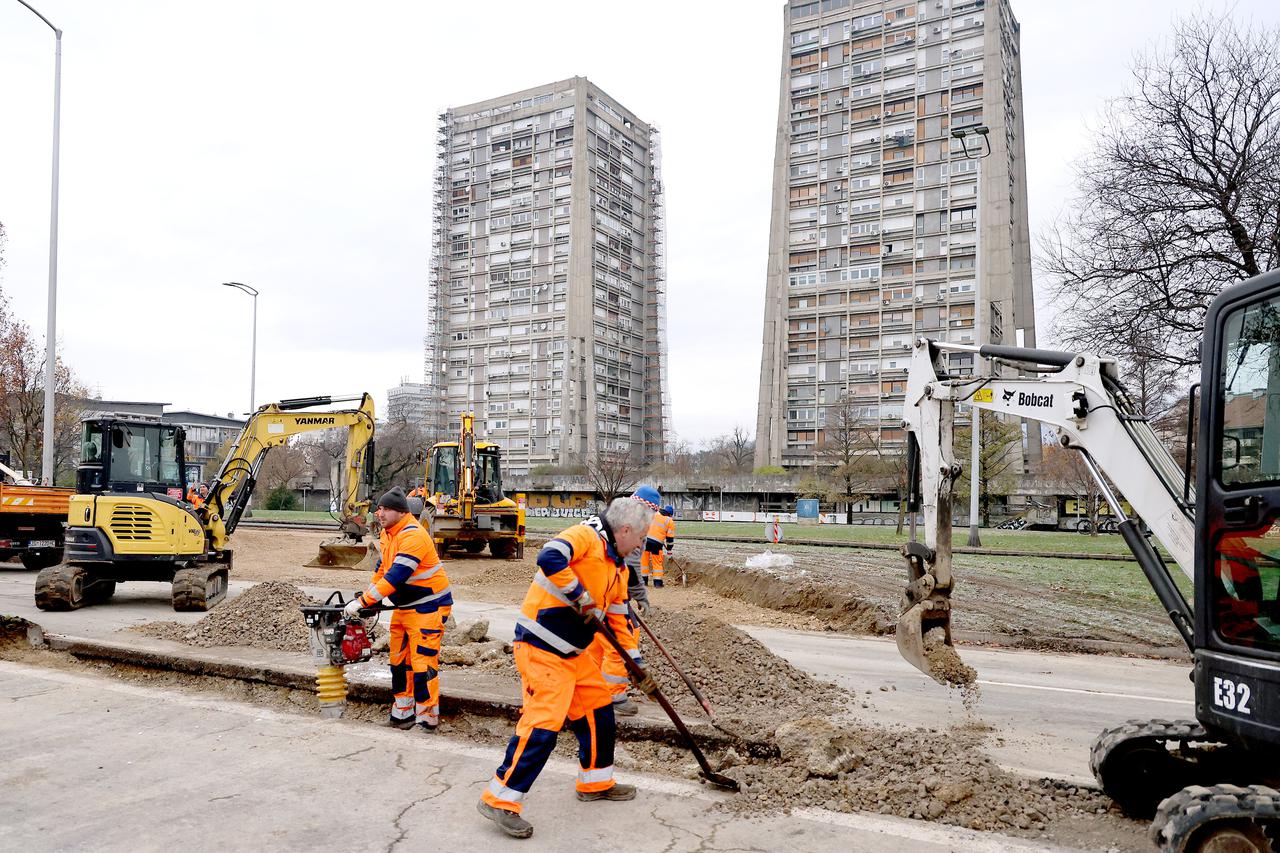 Zagreb: Oko Vjesnika radovi i gužve