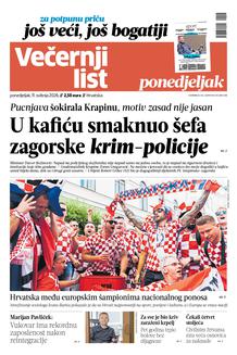 Večernji list naslovnica