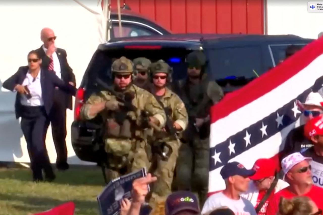 Trump rushed from rally after gunfire rings out
