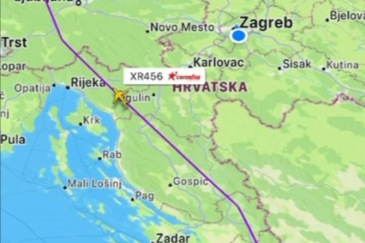 Ruta leta XR456  iz Grčke za Njemačku koji je dignuo uzbunu