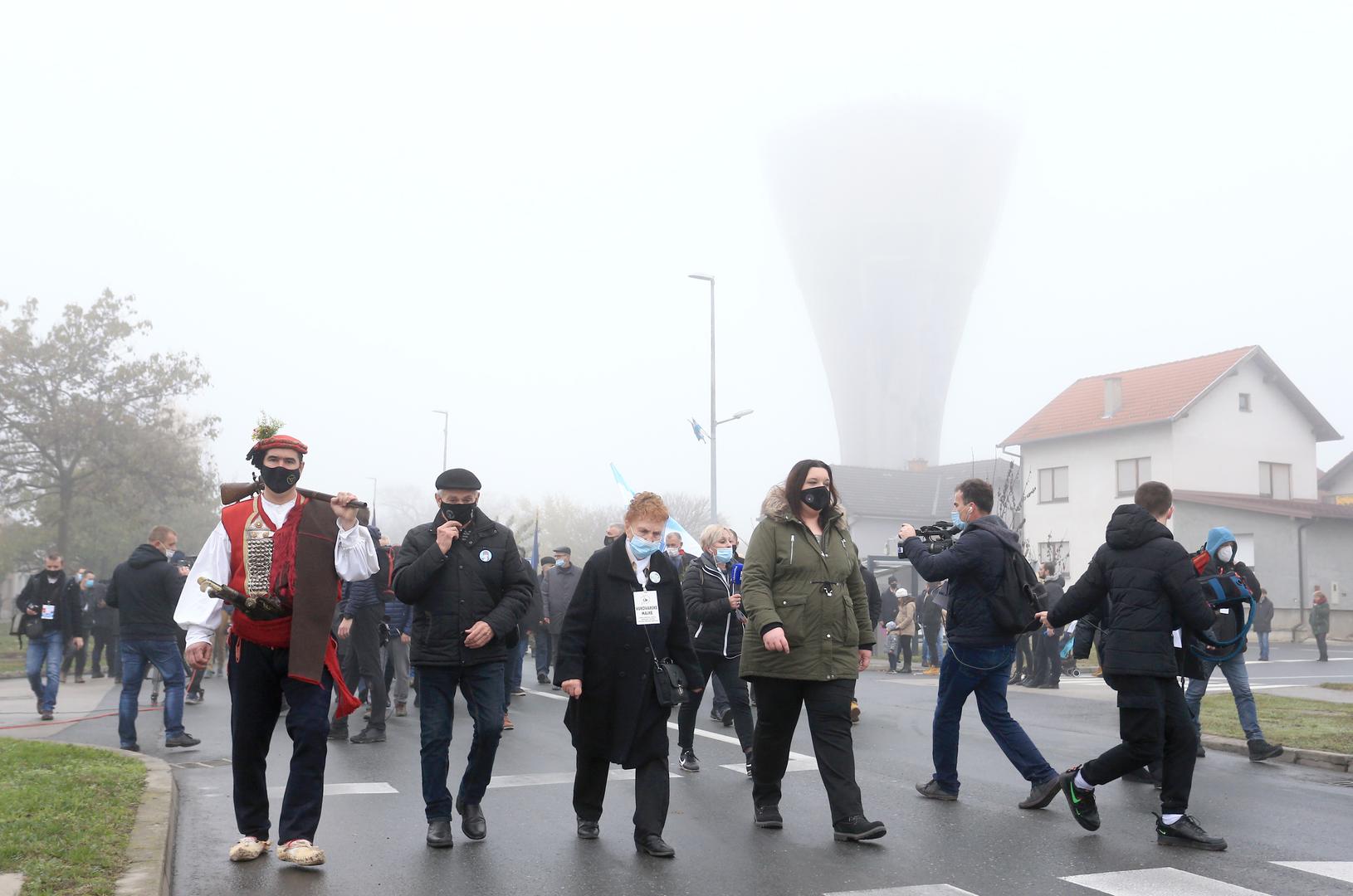 18.11.2019., Vukovar - Dan sjecanja na zrtvu Vukovara i Skabrnje 1991.-2020. Krenula Kolona sjecanja u posebnim okolnostima zbog epidemije koronavirusa. Photo: Davor Javorovic/PIXSELL