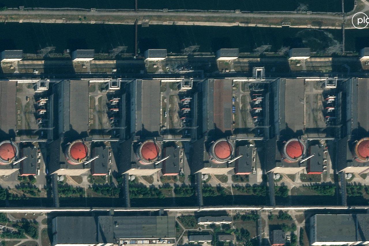 A view of Zaporizhzhia Nuclear Power Plant, in Enerhodar, Zaporizhzhia region