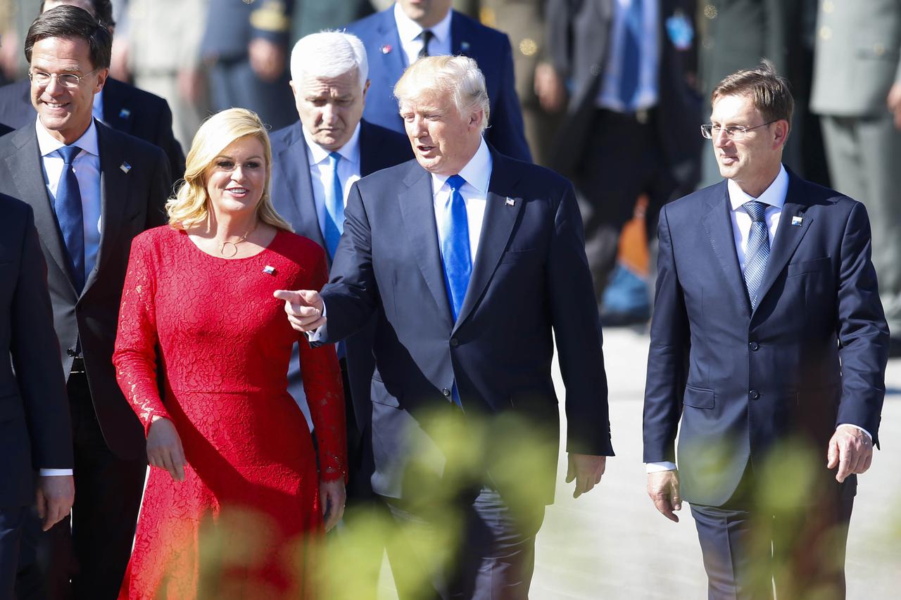 Bruxelles: Kolinda Grabar Kitarović u razgovoru s Donaldom Trumpom