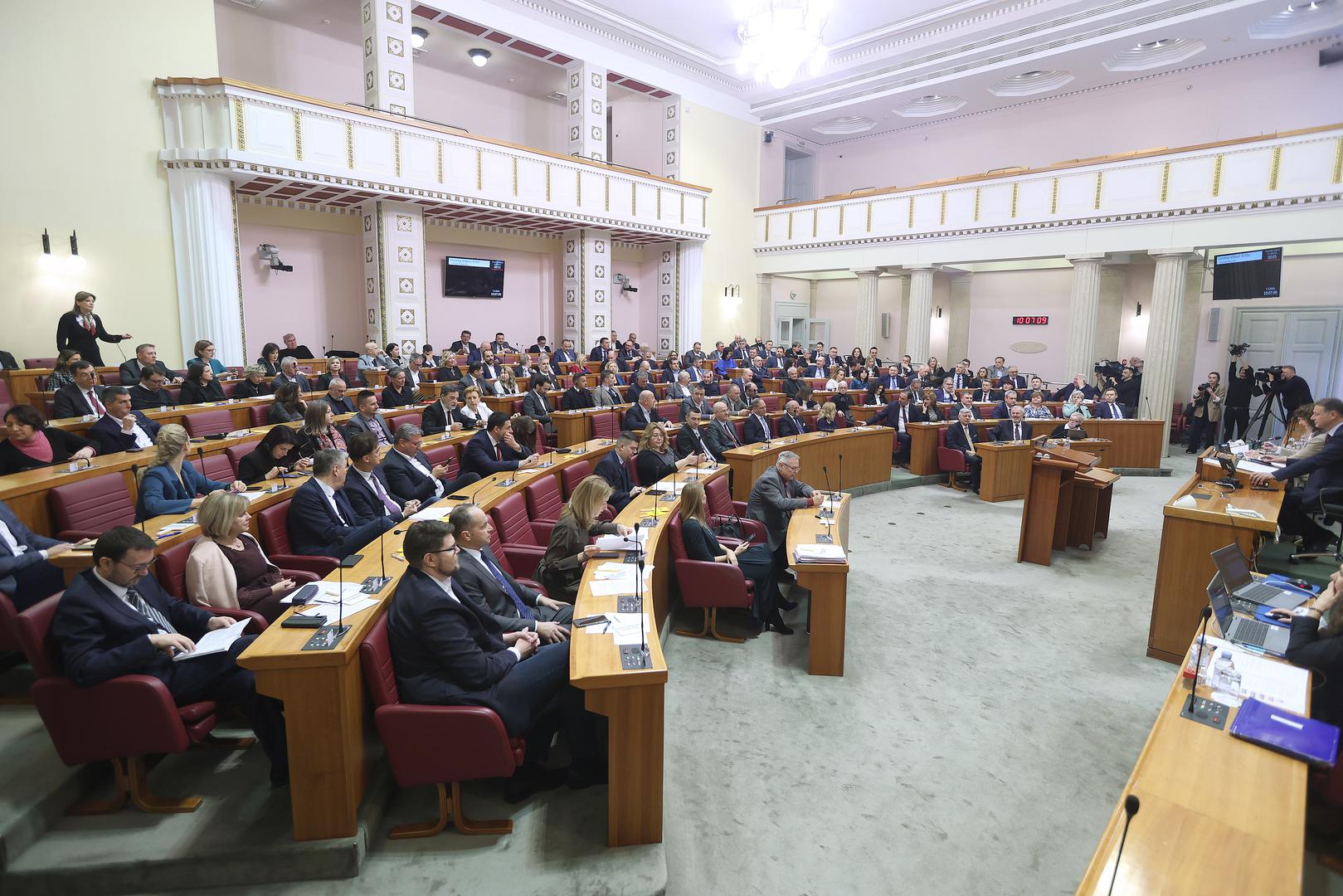 07.02.2024., Zagreb - Sabor 21. sjednicu nastavlja glasovanjem o raspravljenim tockama dnevnog reda medju kojima je najvecu pozornost izazvao prijedlog za imenovanje Ivana Turuduca Glavnim drzavnim odvjetnikom. Photo: Patrik Macek/PIXSELL