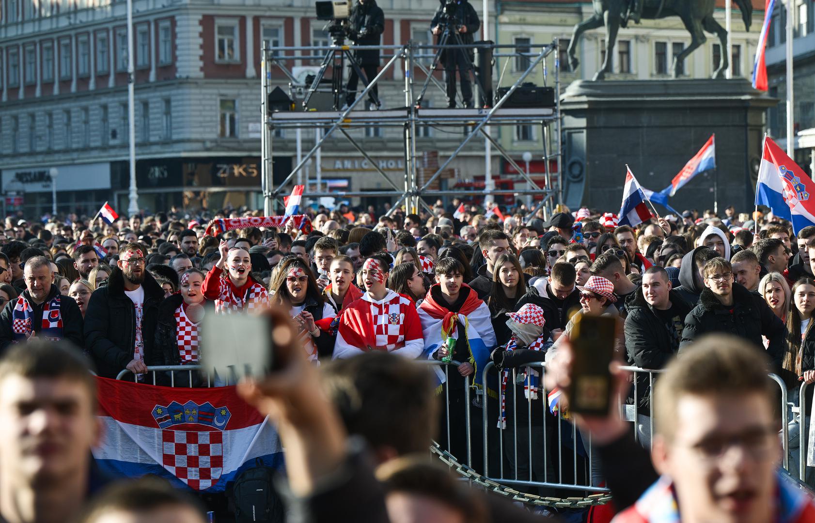 03.02.2025., Zagreb - Svecani docek hrvatske rukometne reprezentacije u Zagrebu nakon osvojenog drugog mjesta na Svjetkom prvenstvu.
 Photo: Neva Zganec/PIXSELL