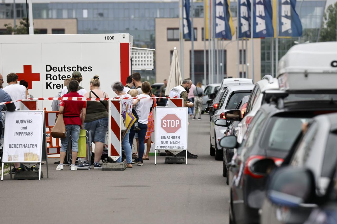 Berlin's first coronavirus vaccine drive-in opens in IKEA