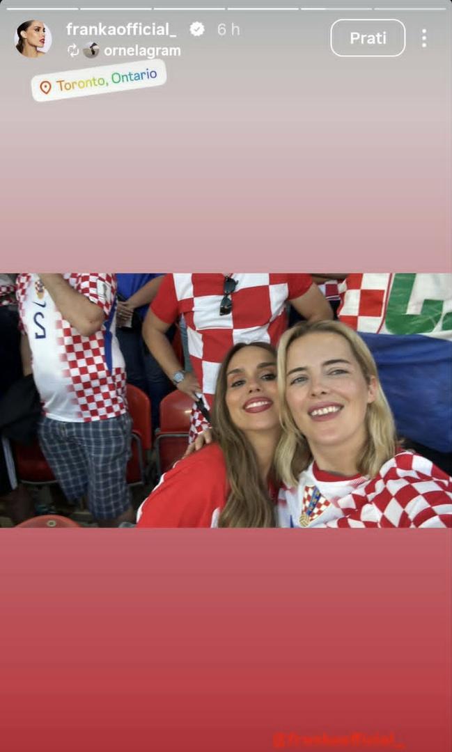 Pjevačica Franka Batelić, koja u Sjevernoj Americi bodri vatrene, na svom Instagram profilu objavila je fotografiju iz Philadelphije na kojoj nasmijana pozira s navijačima Gane.