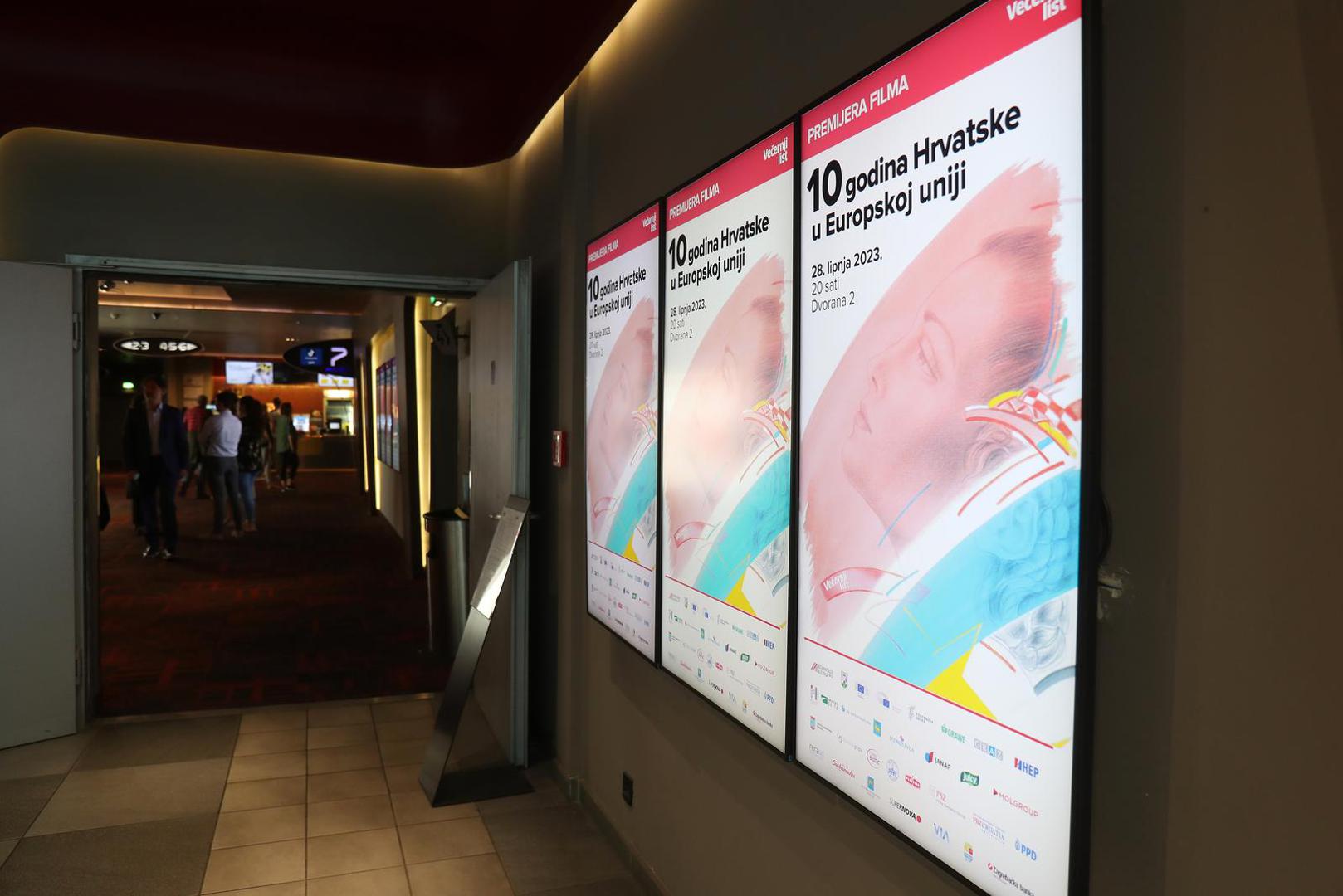 28.06.2023., Zagreb - Premijera filma Vecernjeg Lista "10 godina Hrvatske u Europskoj uniji" Photo: Matija Habljak/PIXSELL