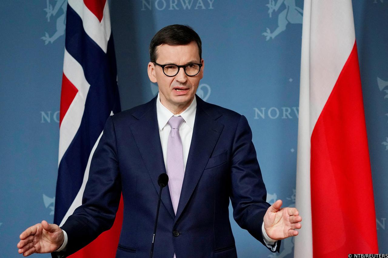 Polish PM Morawiecki meets Norway's PM Stoere