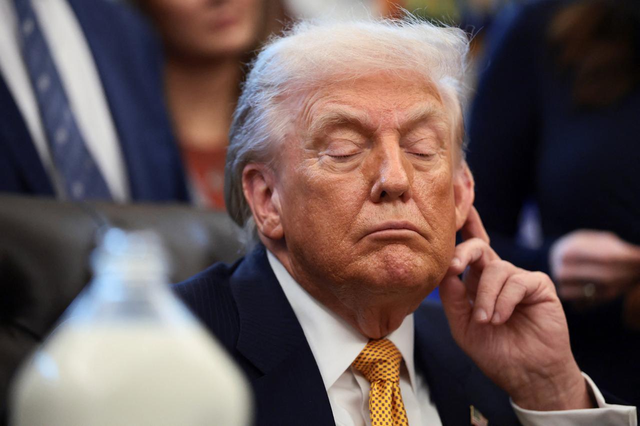 U.S. President Donald Trump participates in a signing ceremony at the White House in Washington
