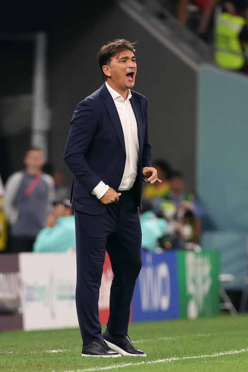 KATAR 2022 - Gestikulacije  Zlatka Dali?a za vrijeme utakmice Hrvatrska - Brazil 