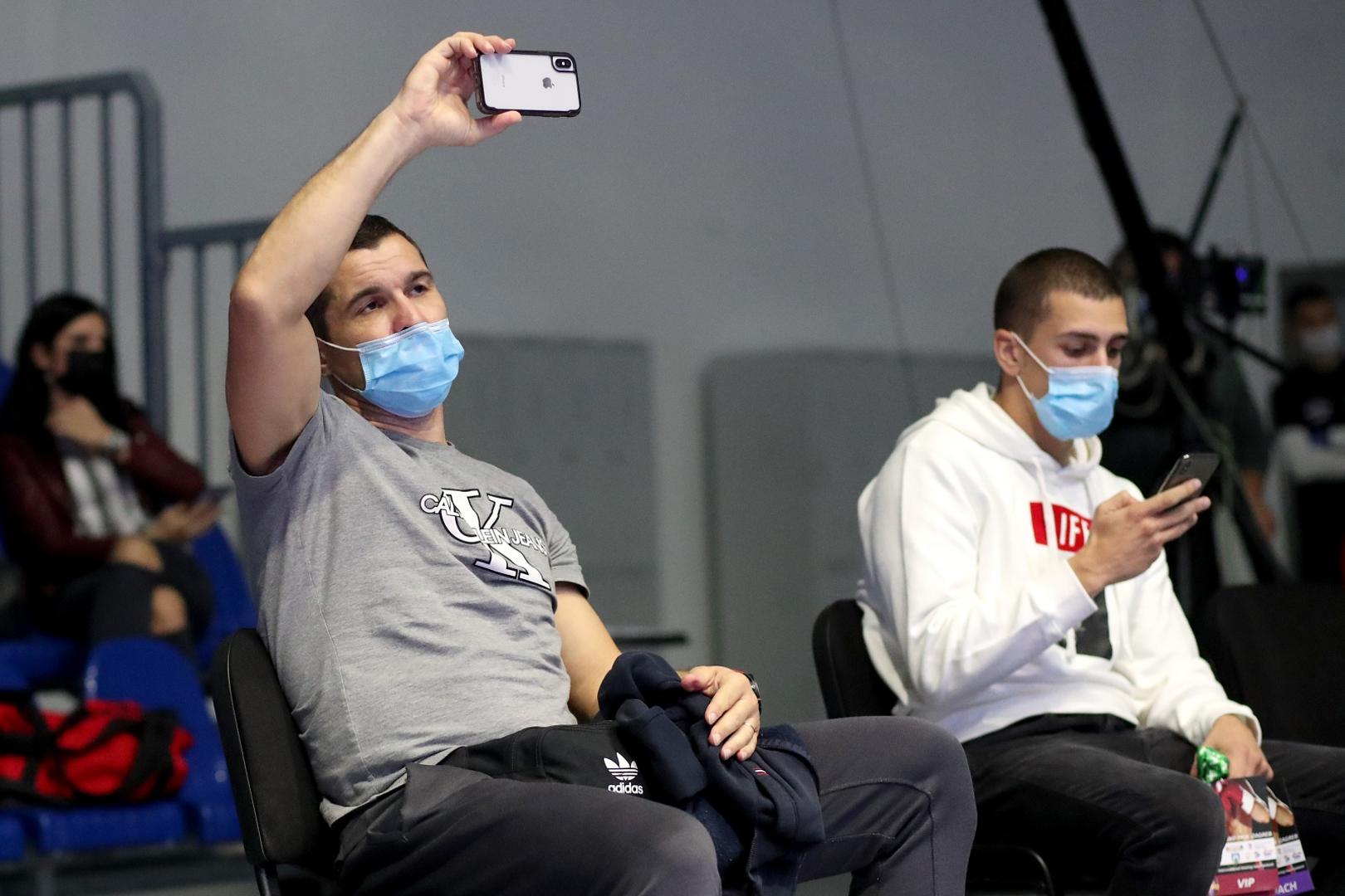 10.10.2020., Zagreb - Medjunarodni turnir u boksu Grand Prix Zagreb 2020. Finale. Super teska kategorija, +91kg, Marko Milun, Hrvatska - Ivan Variasov, Rusija. Stjepan Bozic.Photo: Igor Kralj/PIXSELL